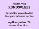 Pakket Rundsvlees 10 kg - 8 augustus '24 °