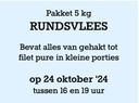 Pakket Rundsvlees 5 kg - 24 oktober '24 °