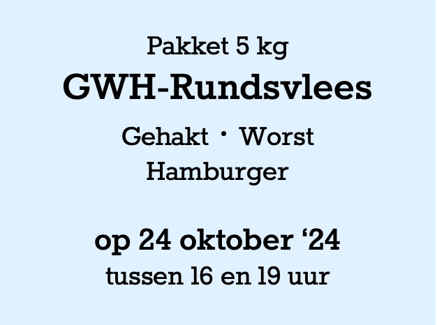 Pakket GWH rund 5 kg - 24 oktober '24 °