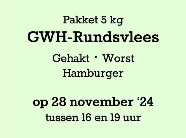 Pakket GWH rund 5 kg - 28 november '24 °